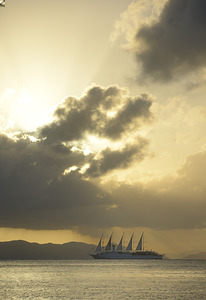 The large luxury sailboat Club Med 2