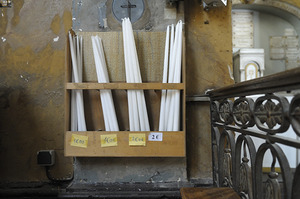 Prayer candles for sale Église Saint Pierre ancienne chapelle du collège des Jésuites Nevers Nièvre Burgundy France by Kevin Oke