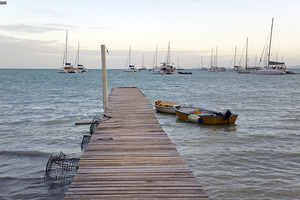 Dock and lobster pots
