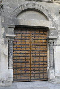 Wooden door. Cathedrale Saint-Sauveur. Aix-en-Provence. France