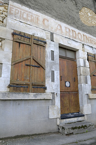 Old door and windows. Herry. France