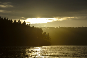 Sunset - James Island - San Juan Islands by Kevin Oke