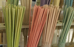 Colorful incense for sale at the Lourmarin Friday market