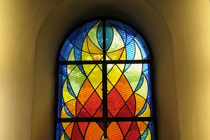 Contemporary stained glass window Eglise Saint Pothin