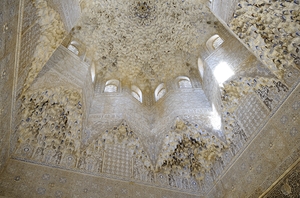 Roof of the Abencerrajes Hall The Alhambra Granada Andalusia Spain