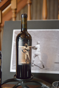 Bottle of Zinfandel wine with Roberto Clemente label The Clemente Museum. Pittsburgh Pennsylvania by Kevin Oke