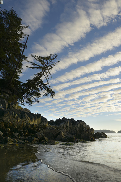 Dramatic clouds above Tonquin Beach Tofino Print