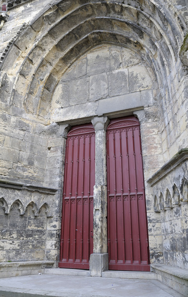 Entrance door. Cathedrale St-Cyr-Sainte Julitte. Nevers. France Print
