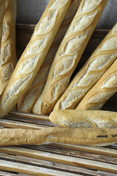 Fresh baguettes for sale Print
