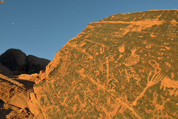 Petroglyphs near Atlatl Rock Print