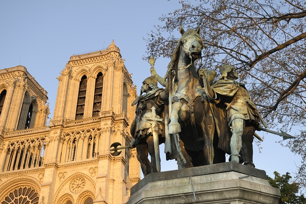 Statue de Charlemagne Paris France Print