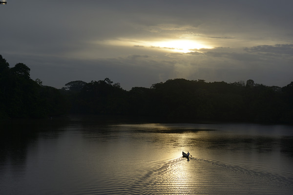 Canoeing on Lake Garzacocha - Amazon Print