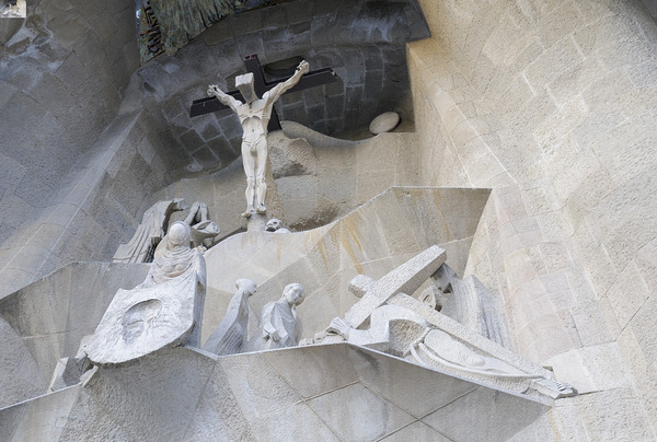 Passion Façade La Sagrada Família Temple Expiatori de la Sagrada Família Barcelona Spain Print