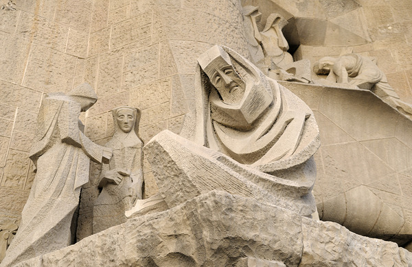 Passion Façade La Sagrada Família Temple Expiatori de la Sagrada Família Barcelona Spain Print