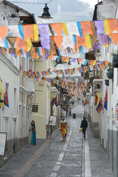 Calle Morales La Ronda. Quito. Ecuador Print