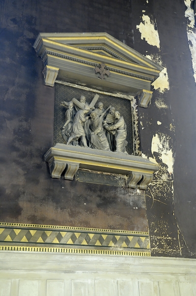 Carved crucifixion scene Eglise Saint Pothin Print