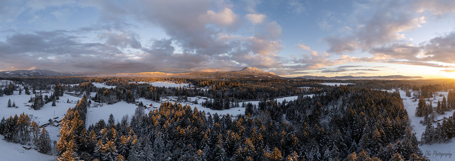 Winter sunrise in the Cowichan Valley  Print