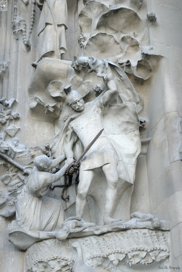 Nativity Façade La Sagrada Família Temple Expiatori de la Sagrada Família Barcelona Spain  Print