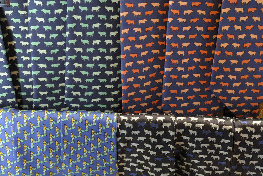 Textile with bull design Carrera de Espinel Ronda Málaga Andalusia Spain  Print