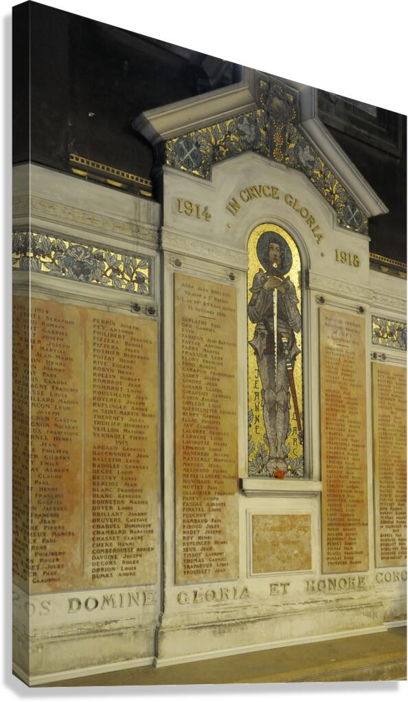 World War I memorial Eglise Saint Pothin Canvas Print