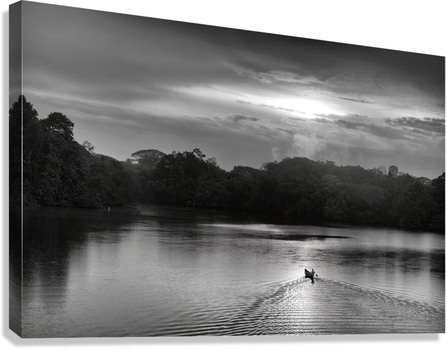 Canoeing on Lake Garzacocha - Ecuador Canvas Print