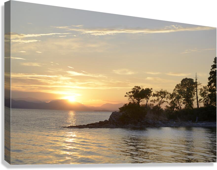 Sunset over Vancouver Island Canvas Print