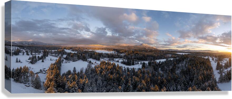 Winter sunrise in the Cowichan Valley Canvas Print