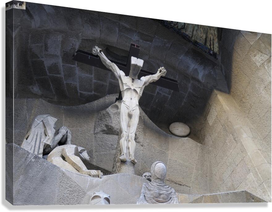 Passion Façade La Sagrada Família Temple Expiatori de la Sagrada Família Barcelona Spain Canvas Print