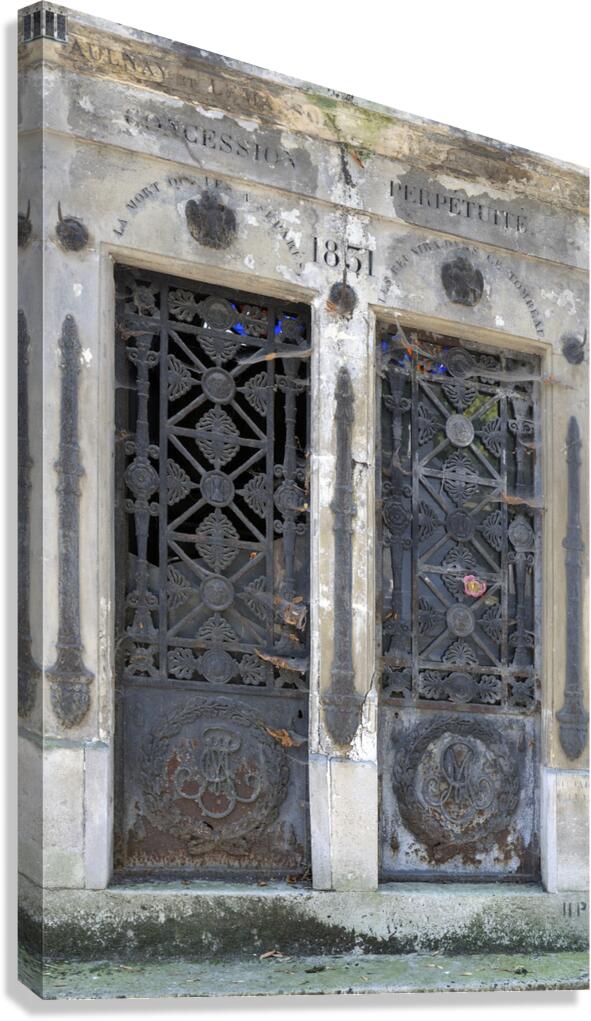 Pere Lachaise Cemetery Cimetiere du Pere Lachaise Paris France Europe Canvas Print