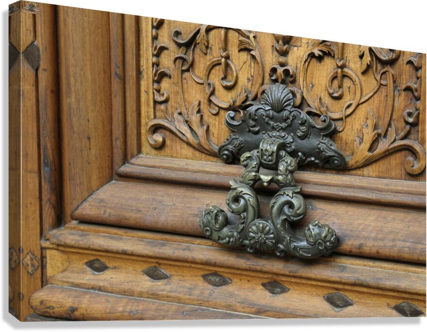 Door Knocker. Place des Martyrs de la Resistance. Aix-en-Provence. France Canvas Print