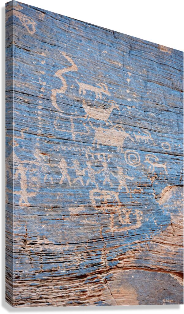 Petroglyphs in Valley of Fire State Park Nevada USA Canvas Print