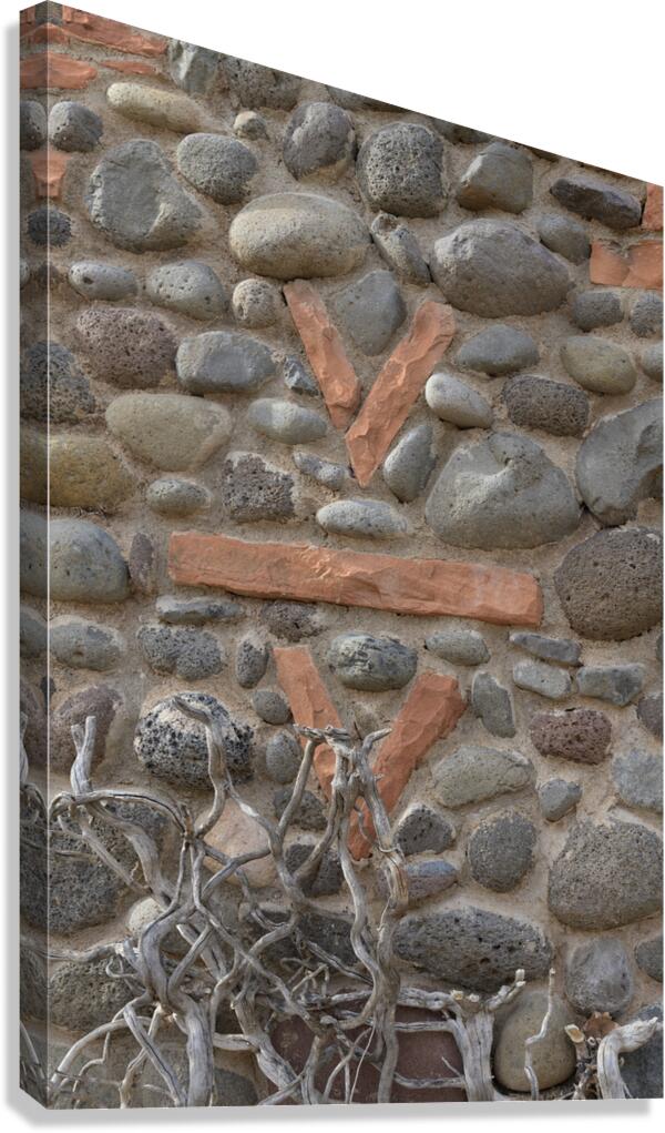 V Bar V stone ranch sign at Crane Petroglyph Heritage Site in Verde Valley Arizona Canvas Print