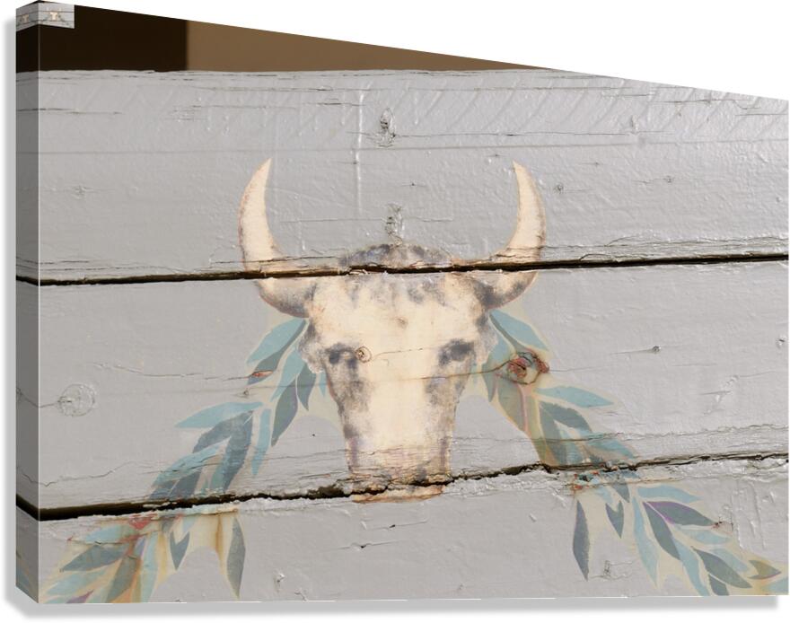 Painted gate at the Plaza de Toros Bullring  Ronda Málaga Andalusia Spain Canvas Print