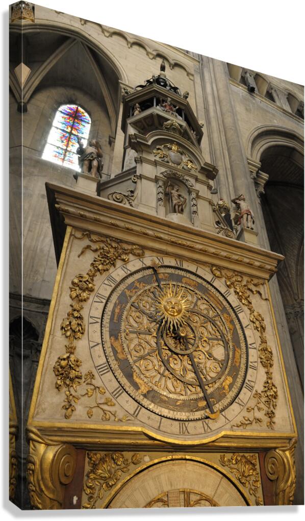 Lyon astronomical clock Cathedrale Saint Jean Baptiste Lyon France Canvas Print