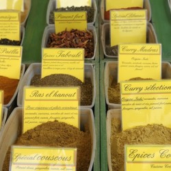 Bulk ingredients at the Lourmarin market