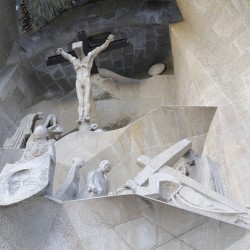 Passion Façade La Sagrada Família Temple Expiatori de la Sagrada Família Barcelona Spain