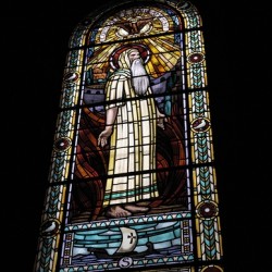 Stained glass window of St. Polycarp