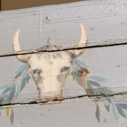Painted gate at the Plaza de Toros Bullring  Ronda Málaga Andalusia Spain