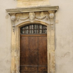 Ornate entry door. Lourmarin. France