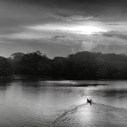 Canoeing on Lake Garzacocha - Ecuador