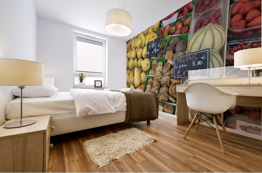 Fresh Fruit Thursday Market Boulevard Saint Germain - Paris Mural print