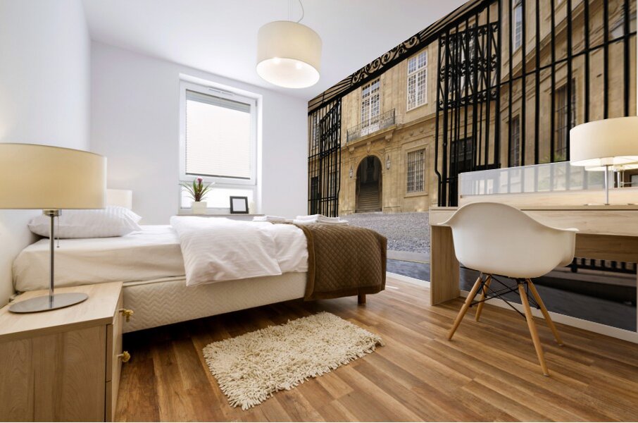 Entrance gate at the Hotel de Ville. Aix-en-Provence. France Mural print