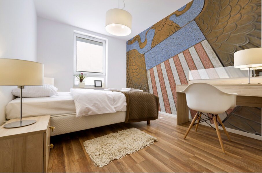 Bas relief plaque of the American Eagle. Hoover Dam Arizona Nevada USA Mural print