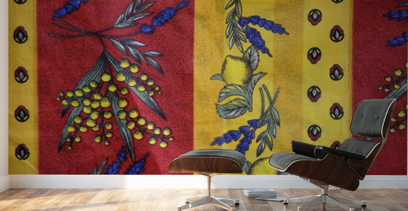 Red and Yellow Textiles - Aix-en-Provence Wall Murals