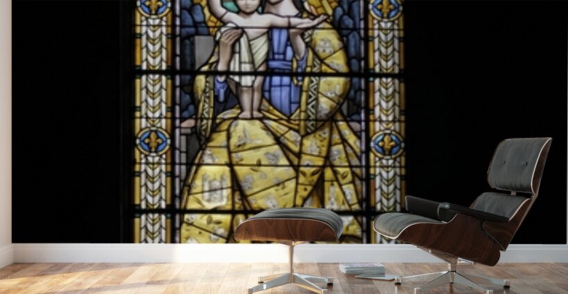 Stained glass window Eglise Saint Pothin Wall Murals