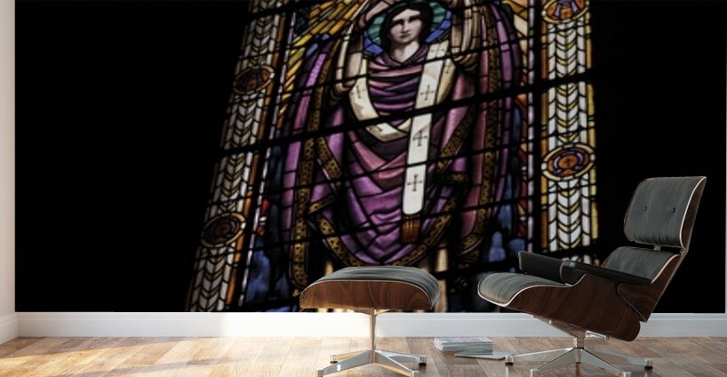 Stained glass window Eglise Saint Pothin Wall Murals