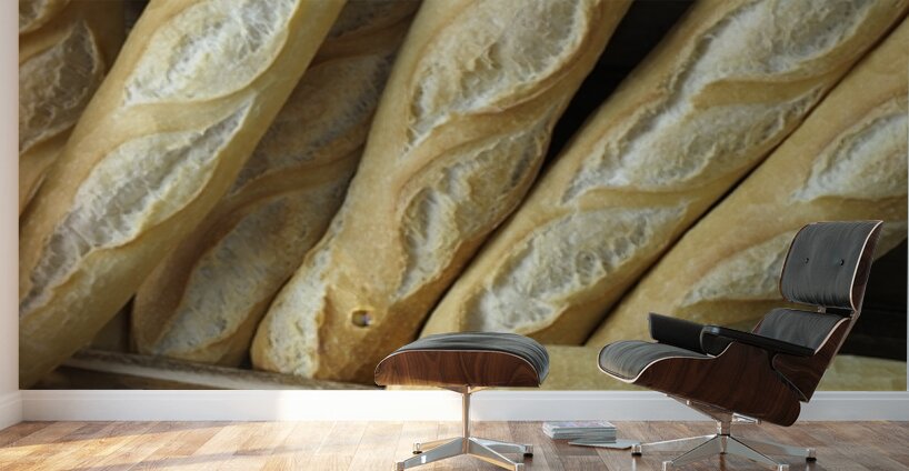 Fresh baguettes for sale Wall Murals
