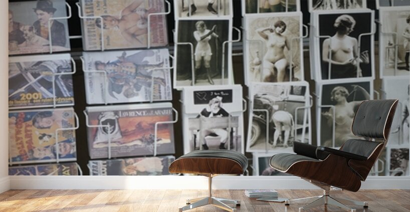 Postcards for sale on the banks of the Seine River - Paris Wall Murals