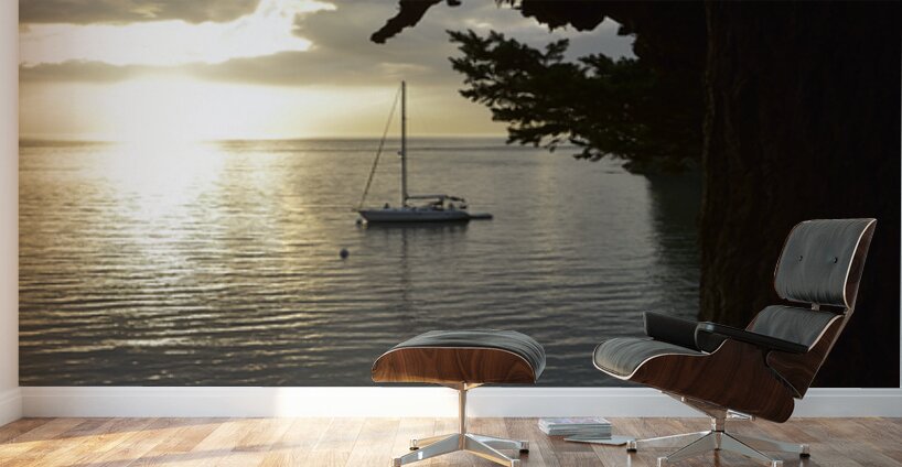 Calm sunset - James Island - San Juan Islands Wall Murals