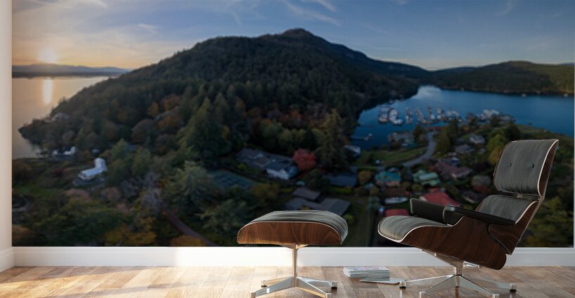 Genoa Bay sunset - Vancouver Island Wall Murals